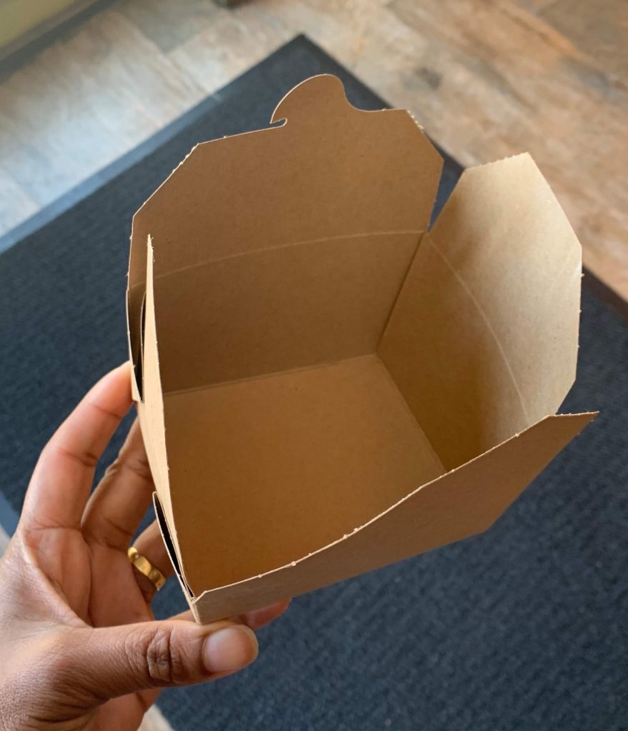 Picture showing a takeaway box